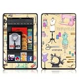 Haberdashery Design Protective Decal Skin Sticker - Matte Satin Coating for Amazon Kindle Fire (7 inch Color Multi-Touch Display)