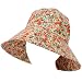 Rain Waterproof Summer Spring Travel Cloche Wide Bucket Sun Hat Cap 57cm Floral