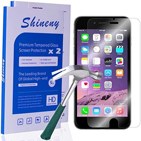 (2 Pack) iPhone 6 Screen Protector,  Ultra-Clear (HD) Tempered Glass Screen Protector for iPhone 6 / 6S (4.7"), Anti-Scratch, Bubble-Free, Satterproof