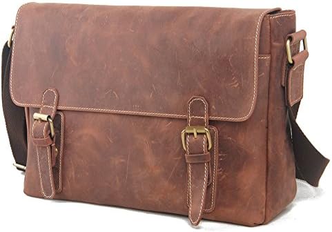 LifeWalker® Genuine Leather Laptop Messenger Shoulder Cross-body Bag Business Briefcase (Large)