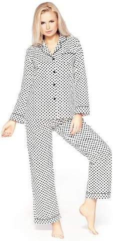 Mio Lounge Ice Queen Cotton White and Black Dotty Pyjamas X-Large