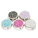 5 X Lot of Mixed Crystal 3 Day Round Metal Pill Boxes Cases