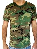 rtc8777 Camouflage T-Shirt, Woodland, Small