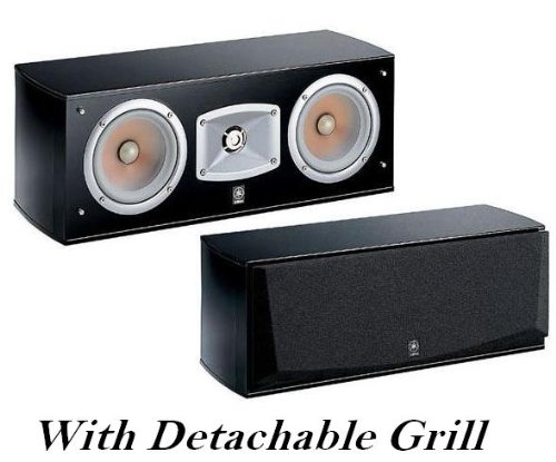 Yamaha Center Channel Speaker - Magnetically Shielded 2-way Bass-Reflex Acoustic Suspension with Dual 5 Polymer-injected Mica Diaphragm Cone Woofer & Movie Theater Waveguide Horn
