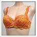  : Orlfa $69 Orange Sexy Floral Lace Trimmed Bra #0232 sz 34A