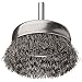 Weiler Stem-Mounted Wire Cup Brush, Round Shank, Steel, Crimped Wire