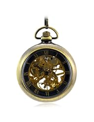 Tirio Roman Numerals Unisex Hand Wind Mechanical Pocket Watch With gift Box
