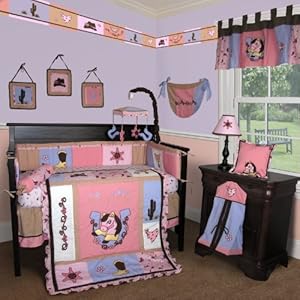 Custom Baby Bedding -western Cow Girl 13 Pcs Crib Bedding