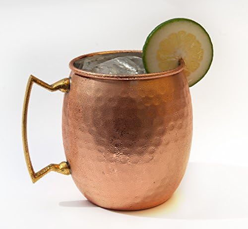 Cooklogic 16-Ounce Solid Copper Hammered Moscow Mule Mug - Free Bonus Recipes Below!