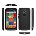 Moto X (2nd Gen) Case, LK [Shock Absorption] Hybrid Dual Layer Armor Defender Protective Case Cover for Motorola Moto X 2nd Generation (Black)