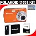 Polaroid t1031 10.0 MP Digital Camera - 3 x optical zoom (Orange) + PoGo Printer (Black) + 50 ZINK Sheets
