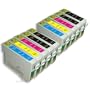 T0715 - 10 Cartouches d'encre Compatibles pour Epson Stylus SX218 SX515W SX510W SX115 SX200 SX215 SX400 SX415 SX105 SX410 SX205 SX600FW SX100 SX405 SX110 S21 SX210 SX610FW S20 Wifi DX8400 DX4400 DX7450 DX4450 DX8450 DX6000 DX4050 D120 DX5000 DX7400 DX9400F D92 DX5050 DX4000 DX6050 & Range D78 Network DX7000F DX6050EN DX8000 BX300f BX310FN BX610FW BX600FW B40W Office BX510 - Cyan / Magenta / Jaune / Noir Avec Puce