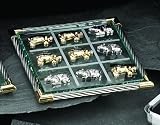 Bull & Bear Tic-Tac-Toe, Silver & Gold Plated