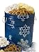 3.5 Gallon Tin of 3-way Snack Assortment in Snowflake Tin