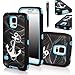 E LV GLXYTRIBAR-S5-BLU Hybrid Armor Defender Case Bundle (4 Items)
