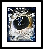 St. Louis Blues Team Logo and Puck Collage Framed 8x10 Photograph