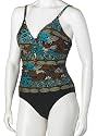 Fantasizer Women's Treasure of Maya 1 Piece Camisole Tank Suit with Shirring