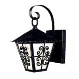 Cologne Collection Wall Mount Light Fixture In Textured Rust Finish - 1 Bulb