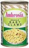 Ambrosia Whole Baby Clams, 10-Ounce Cans (Pack Of 24)