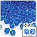 The Crafts Outlet 200pc Faceted Plastic Transparent Beads Round 8mm Dark Purple Beads