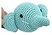 DOGO 100 Dog Teeth Cleaning Cotton Crochet Squeaky Dog Toy for Small Dogs - Elephant