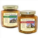Splendid Spreads Brand, All Natural Salmon Spreads, Hispanic Variety Set, 6 Oz. Jars, Pack of 2 Jars