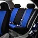 FH GROUP FH-FB102114 Classic Cloth Car Seat Covers Blue / Black color