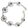Hindu Jewelry Handmade Sterling Silver Bracelet 7.75 inches