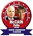 John Mccain Sarah Palin Political Button - Red