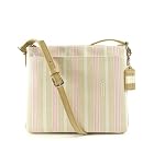 Coach Legacy Weekend Ticking Stripe Swingpack Pink Mulit Handbag Purse 49249