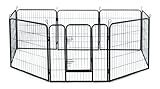 Allmax Metal Pet Fence, Black
