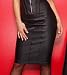 Leather Pencil Skirt 13-106 by Allure Leather Knee Length