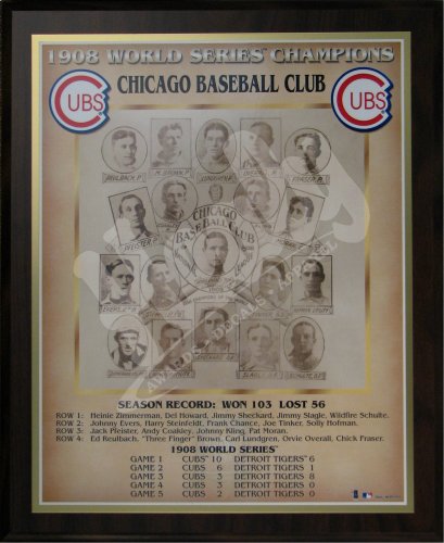 Buy 1908 Chicago Cubs World Series Champions Team 13x16 Plaque by Mounted Memories