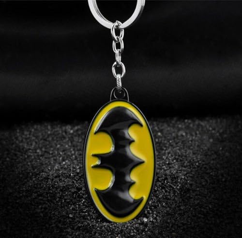 Khaopan Keyring- New Online games Cool US Retro Super Hero Hot Logo Shield Metal Keyring Keychain Type Batman Keychain