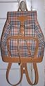 Burberry London Style Plaid Back Pack Bag