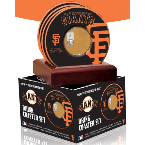 MLB San Francisco Giants Coasters With Certified Authentic Field Dirt