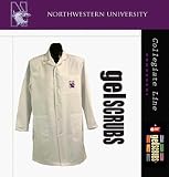 Northwestern Wildcats Long Lab Coat from GelScrubs ( with White on Purple Logo ) - B000BJHDDW