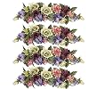 FOUR 24" Hydrangea, Daisy, Rose Swags Artificial Silk Flowers _Purple