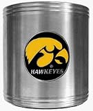 Iowa Hawkeyes (Round Logo) Stainless Steel Can Cooler (Set of 4)