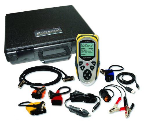 AutoXray AX7000 Tech Scan Diagnostic Code Scanner with Live, Record and Playback Sensor Data Capability and SD Card Slot for Upgrades