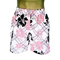 Herren Bermudas, Schwimmhose, Badeshorts, Shorts, kurze Hose 'Karo + Blumen', rosa, BL20103