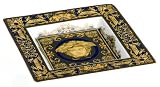 Versace by Rosenthal Medusa Blue 5 1/2-Inch Square Tray