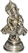 Metal Statue Standing Ganesha Playing Tabla 2.25 x 2.5 x 5.5 inches