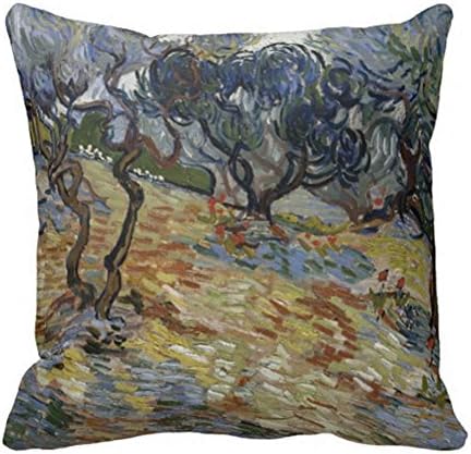 Outdoor Seat Cushion Cover Both Sides Same Pattern Square Cotton Linen 22x22 Inch