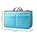 Go Beyond (TM) Makeup Organizer Bag , Travel Compartment Handbag with 13 Inserts holder , Best for Coupon and make up accessories Large Liner Organizing Tote Purse with hanging handle (Blue)