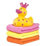 Elegant Baby Ducky and Washcloth Set, Princess Elegant Baby Ducky and Washcloth Set, Princess
