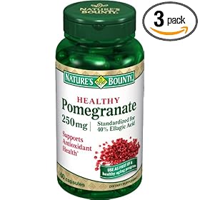Nature's Bounty Pomegranate, 250mg, 60 Capsules (Pack of 3)