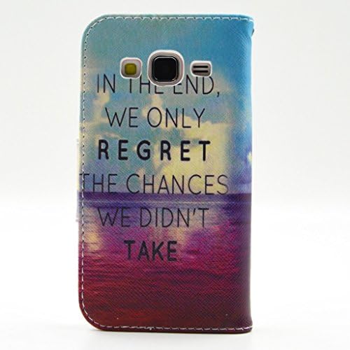 For Samsung Galaxy Core Prime G360 / Prevail LTE,GREENANT Inspiring Words Print Design Wallet Premium PU Leather Magnetic Closure Flip [Slim Fit][Stand Feature] Protective Holster Case Cover With Credit Card Slots For Samsung Galaxy Core Prime G360 / Prevail LTE + A phone supporter (It's a gift and we send the color by random)