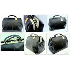 Doktortasche - Reisetasche - �rztetasche in ECHT LEDER - schwarz - MEGA-AUSF�HRUNG