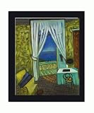 Art Reproduction Oil Painting - Matisse Paintings: Interior with a Violin Case with New Age Wood Frame - Black Finish - 24.75